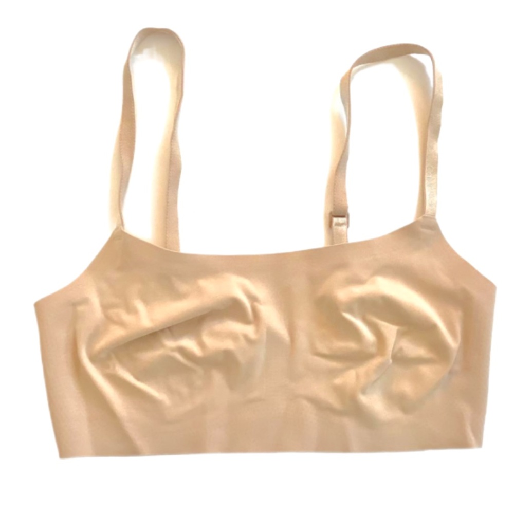 Calvin Klein Invisibles Womens Beige Pullover Wireless Bralette, XS